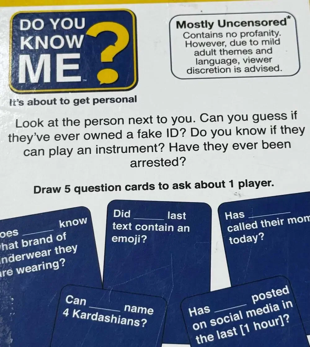 Do You Know Me? Party Game from What Do You Meme? Complete
